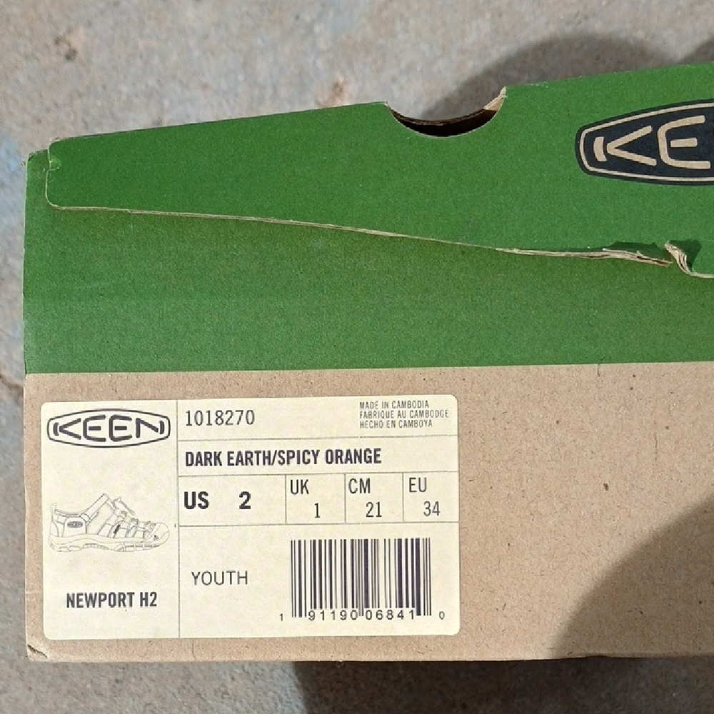 KEEN Kids Newport H2 Sandals - Dark Earth/Spicy Orange